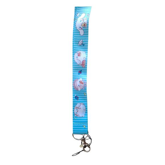 Anime Sanrio Hello Kitty Cinnamonroll Neck Strap Blue Fabric One Size Lanyard - Picture 6 of 6